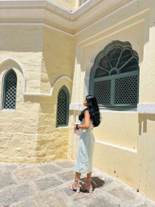 Mint Green Halter Midi Dress
