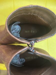 Brown Crocodile Ankle Boots