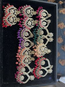 Jhumkas With Stones And Beads