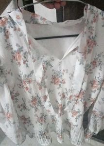 White Floral Top