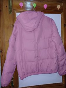 Pink Hoodie Fur Jacket For Women
