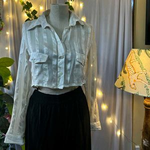 Striped Sheer Blouse