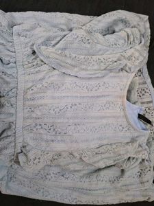 Light Blue Lace Mini Dress