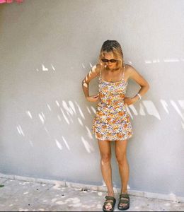 H&M Cute orange Floral Dress