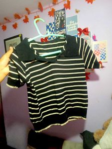 Cute Striped/Ruched Top