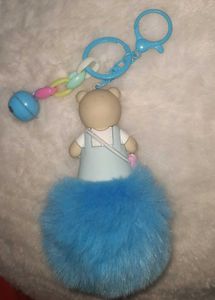 Starbucks Bear Fluffy Keychain+bagcharm