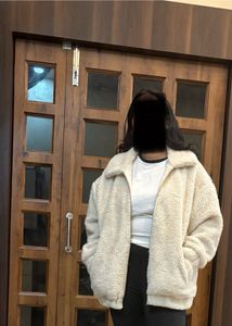 Cream Teddy Bear Fleece Jacket