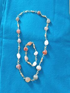Gemstone Necklace & Bracelet Set