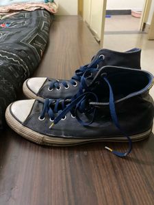 Converse Blue Leather Shoes