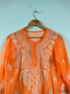 Coral Embroidery Casual Kurta (Women&#39;s)