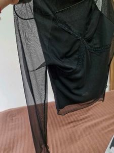 Sheer Black Long Sleeve Top