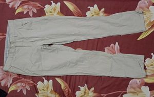 Beige Casual Pants