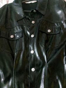 Zara Leather Black ⚫️ Jacket