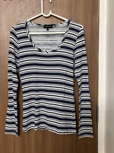 Sale ! Colours Couture Medium White And Blue Top