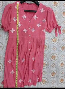 Zudio Embroidered Tunic Pink