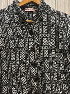 Patterned Button-Up Jacket