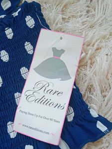 Blue Polka Dot Crop Top