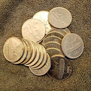 FSS 10p, 25p, 50p And 1R Coins Lotte (80 Pcs)