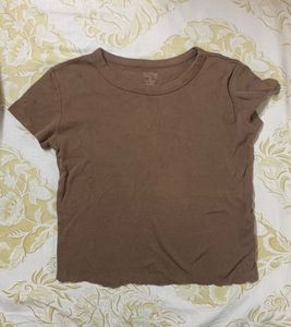 Brown Fashion Cut Top
