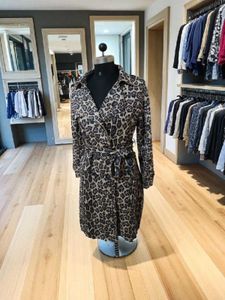 Leopard Print Trench Coat ⚫