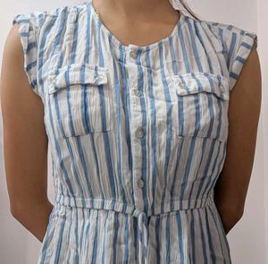 Rio Blue Stripped Mini Dress