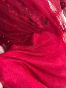 Luxury Sequined Red Gown