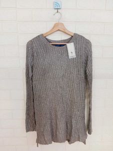 Sparkly Grey Long Sleeve Top