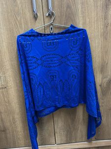 Blue Cape With Net Detailing