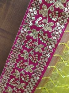 Yellow Net Dupatta