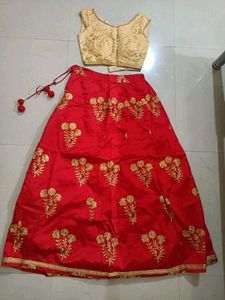 Red &amp; Gold Lehenga Choli