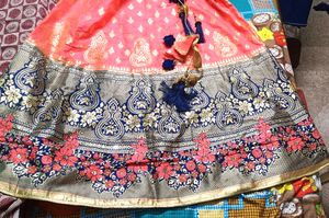 Banarshi lhegha Blue &amp; Pink Color