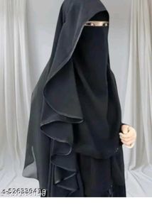Elegant Black Niqab Nose Pis