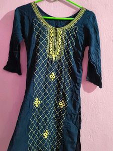 Embroidered Cotton Kurti