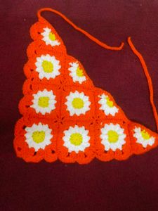 Handmade Crochet Daisy Bandana