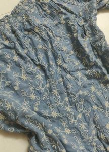 Blue Embroidered Dress