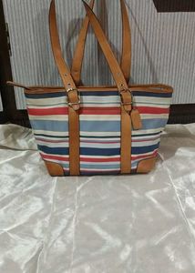 Coach Hampton Stripe Tote