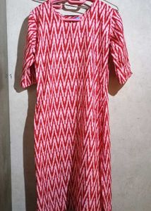 Red Stripped Straight Kurtha