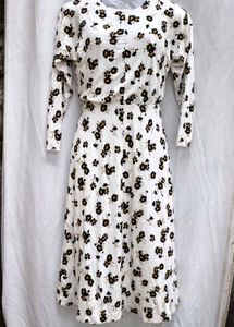 I. Floral Print Midi Dress