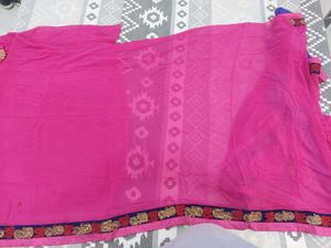 Rose Pink Saree