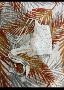 Boho White Backless Top
