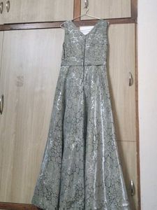 Elegant Silver Evening Dress