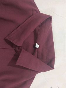 Burgundy Button-Down Shirt