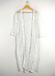 White Lace Long Shrugs (Women's)