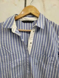 Zara Striped Shirt Dress
