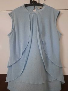 Sky Blue Layered Top L