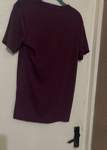 Burgundy Gym/Regular Wear T-shirt