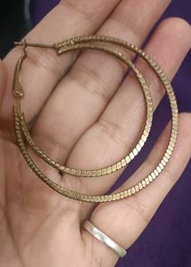 Golden Double Layered Hoops