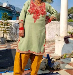 Embroidered winter Kurta Set