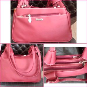 Rose Pink Colour Handbag