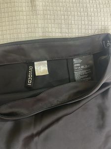 Satin Black Midi Skirt